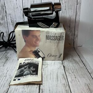 Vintage 80s Oster Swedish Style‎ Handheld Electric Massager 138-11 USA WORKS